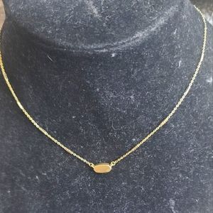 Kendra Scott Vintage Brushed Gold Fern Adjustable Necklace